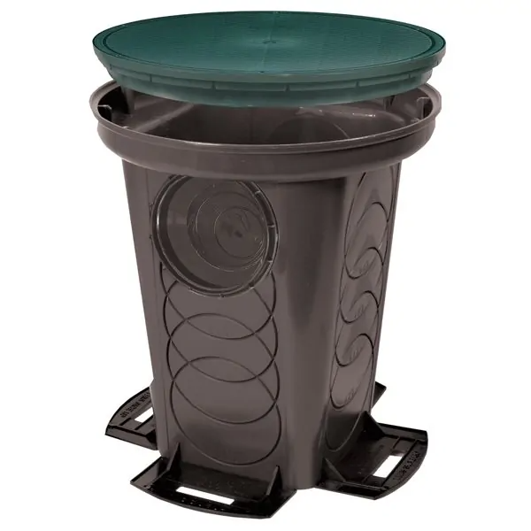 Polylok - 12" Plastic Distribution Box w/ Flat Cover - 3017-12 FLAT-KIT