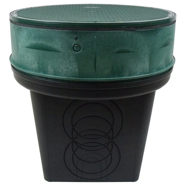 Polylok - 20" Plastic 7-Hole Distribution Box w/ Flat Cover - 3017-207FLAT-KIT