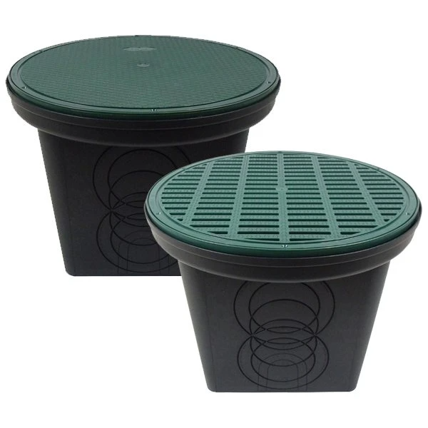 Polylok - 20" Plastic 7-Hole Distribution Box w/ Grate Cover - 3017-207G-KIT