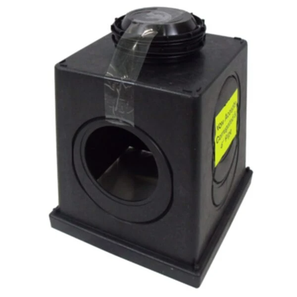 Polylok 12"x12"x13" Square Drainage Box w Black Grate Cover - PDB-12KIT