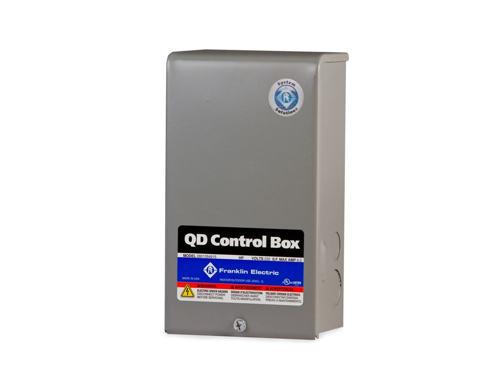 Franklin Electric - 2801084915 - QD Submersible Motor Control Box 1.0 HP 230V 1PH For 3-Wire Motors