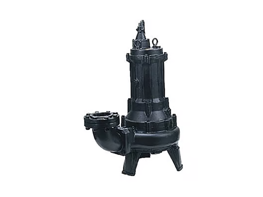 Tsurumi Pump - 100C43.7 - 208V/230V/460V, 3PH, 15.0A/13.8A/6.9A, 3" or 4" Discharge, 5HP C Series Cutter Pump
