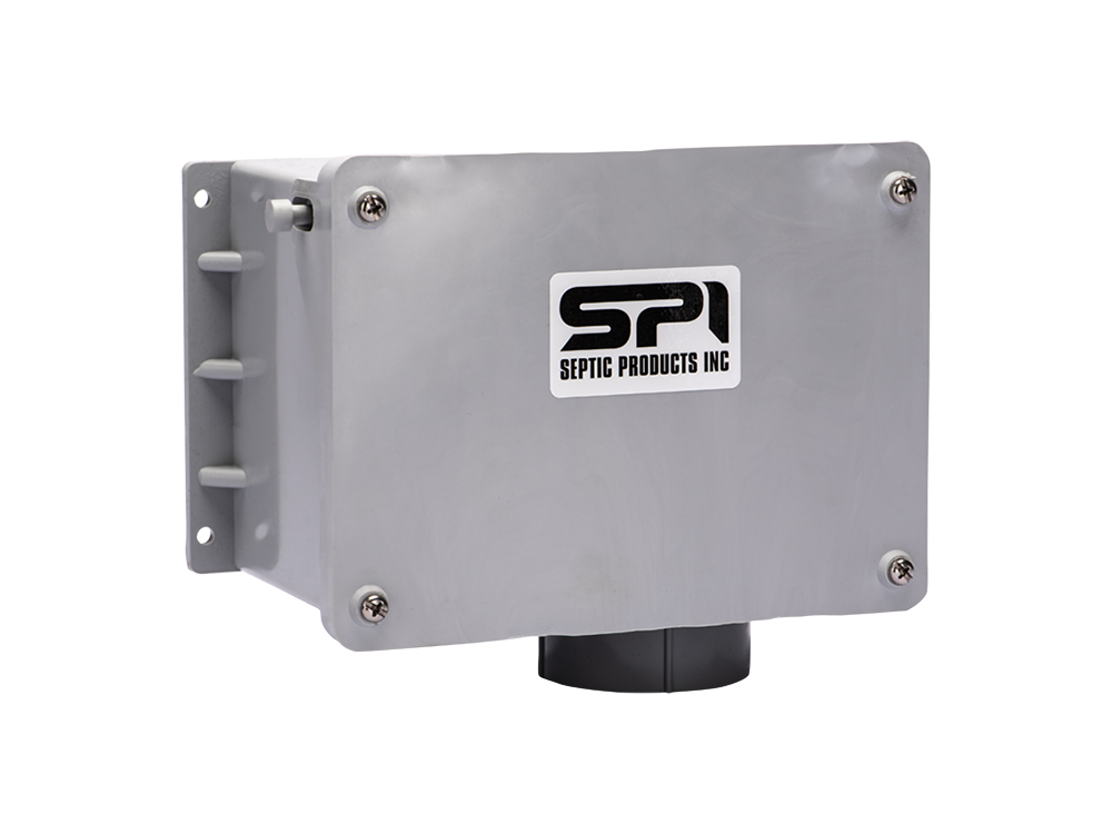 SPI - 10A718 - JB-54 -  3.5" x 5.5" x 4" Simplex Junction Box w/ (1) 1" conduit hub (long-side-opposite hinge). (3) 1/2"
connector (2) on left and (1) on right