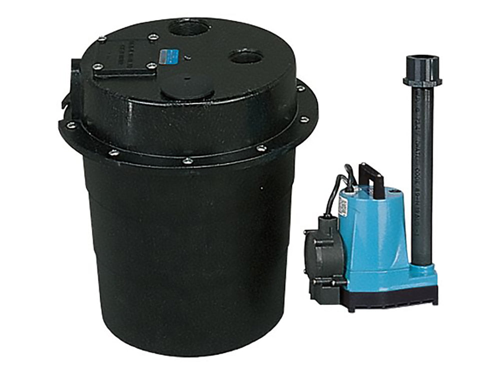 Little Giant - 505055 - WRS-5 115V 60Hz - 1/6 HP, 15 GPM @ 5' - Submersible Utility Pump, Water Removal System w/ 5 gal. tank & 10' power cord