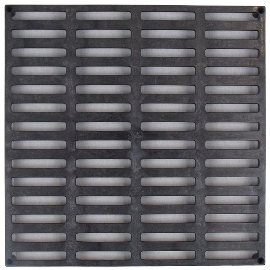 Polylok - 12" Black Plastic Square Grate Only - PDB-12G-BK