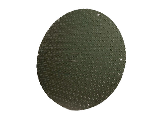 Topp Industries - C24WFNST - 1/2" Thick Non-Skid Solid Green Fiberglass Cover - 18 Lbs