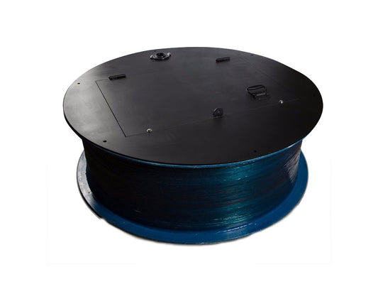 Topp Industries - C30-12SSa - 12G Simplex Black Epoxy Steel Cover - 40 Lbs W/ (1) Access Plate & (1) Blank Inspection Plate