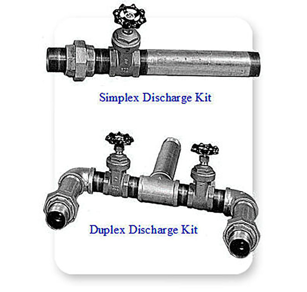 Topp Industries - SD125S - 1.25" Simplex Stainless Steel Discharge Pipe Kit