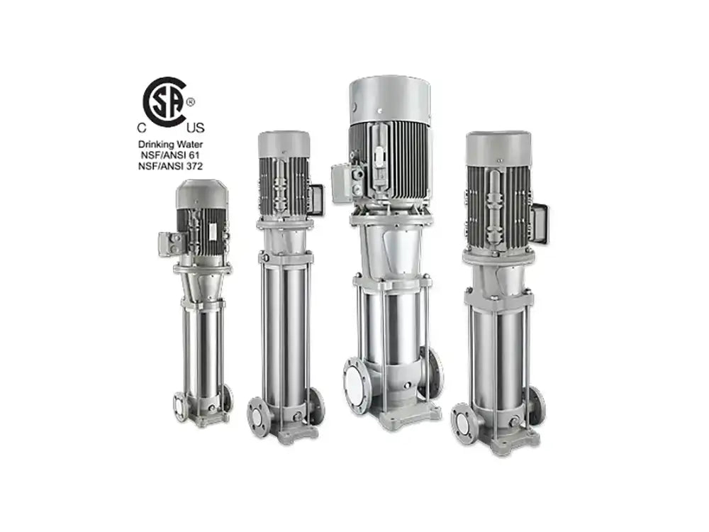 Barmesa Pumps - HMV140-10-753 - 70120113B - HMV Series - 7.5HP, 1 Stage, 140GPM, 2.5" Stainless Steel Pump w/ TEFC IE3 Premium Efficiency Motor