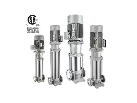 Barmesa Pumps - HMV14-30-103 - 70120103A - HMV Series - 1HP, 3 Stage, 14GPM, 1.25" Stainless Steel Pump w/ TEFC IE3 Premium Efficiency Motor