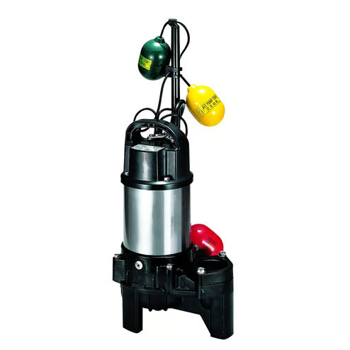 Tsurumi Pump - 50PUW2.25S - 115V/230V, 1PH, 4.6A/2.3A, 2" Discharge, 1/3HP PU Series 304 Stainless Steel Pump (Automatic Alternating)