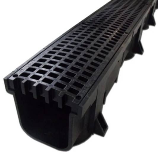 Polylok - 48" Heavy Duty Black Trench Drain & Grate - PL-90860-BLACK